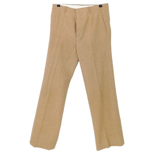 Pre-owned Miu Miu Wool Large Pants In Brown