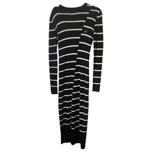 Pre-owned Mcq By Alexander Mcqueen Wool Maxi Dress In Black