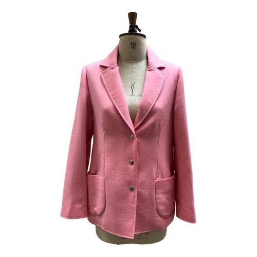 Pre-owned Courrã¨ges Wool Blazer In Pink