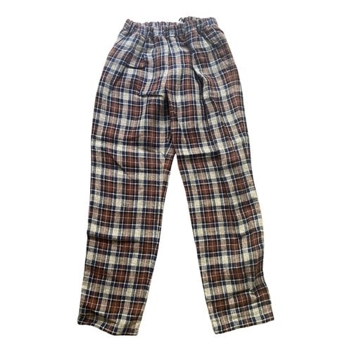 Pre-owned Masscob Linen Large Pants In Multicolour