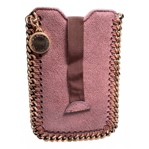 Pre-owned Stella Mccartney Vegan Leather Card Wallet In Pink