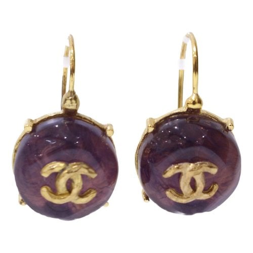 Pre-owned Chanel Earrings In Purple