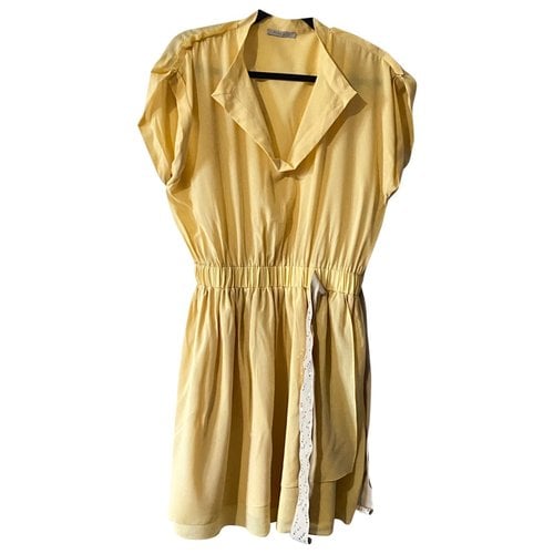 Pre-owned Pinko Dress In Yellow