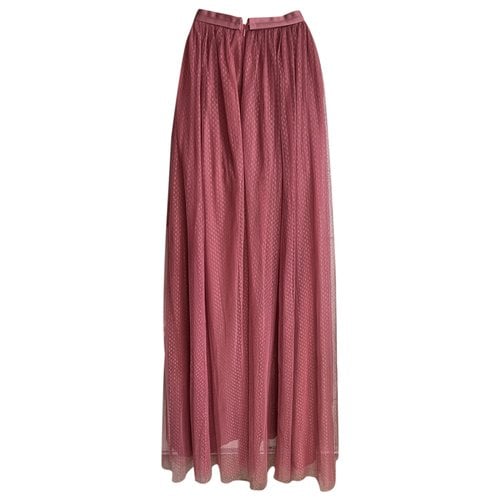 Pre-owned Needle & Thread Maxi Skirt In Pink