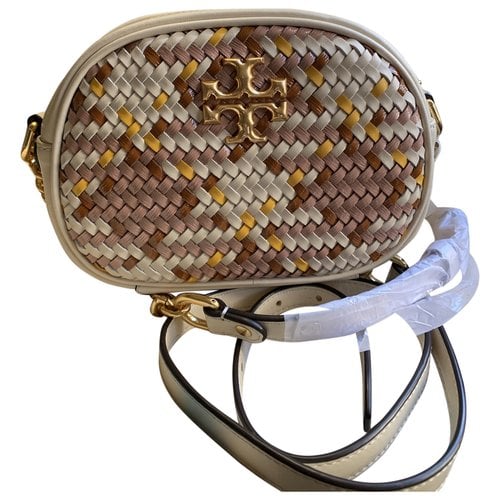 Pre-owned Tory Burch Leather Crossbody Bag In Beige