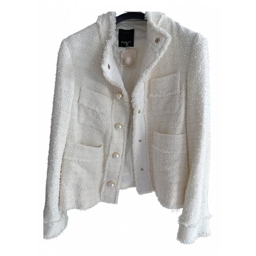 Pre-owned Pinko Linen Jacket In White