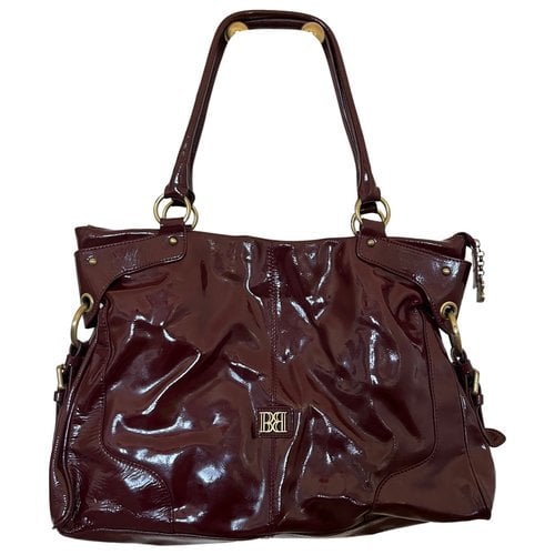 Pre-owned Balmain Leather Handbag In Burgundy