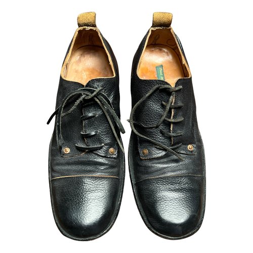 Pre-owned Paul Harnden Shoemakers Leather Lace Ups In Black
