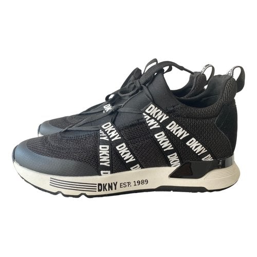Pre-owned Dkny Trainers In Black