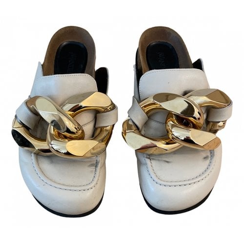 Pre-owned Jw Anderson Leather Sandals In Beige