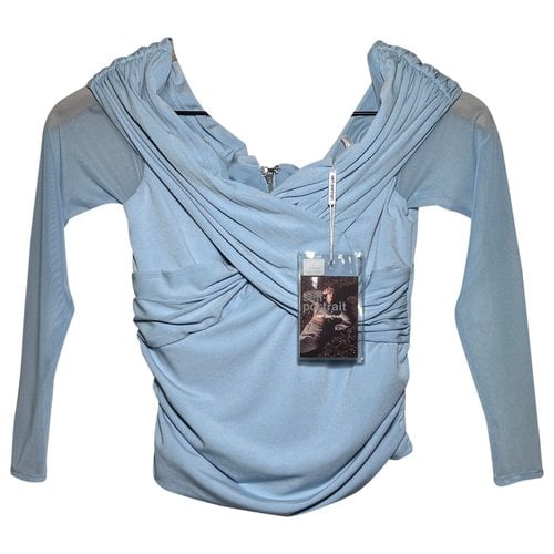 Pre-owned Self-portrait Blouse In Blue