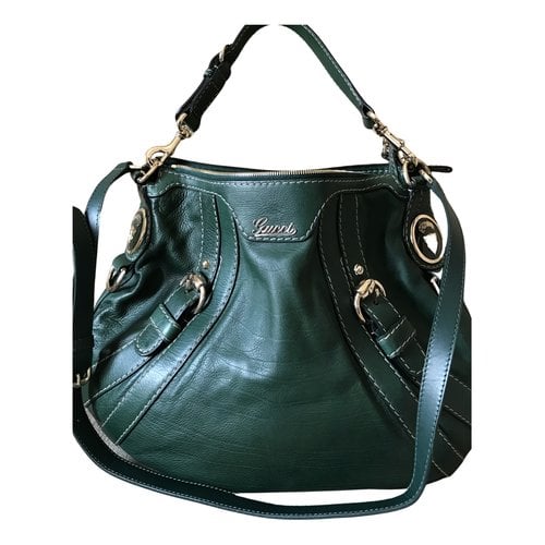 Pre-owned Gucci Hysteria Leather Crossbody Bag In Green