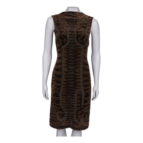 Pre-owned Jean Paul Gaultier Velvet Mid-length Dress In Brown