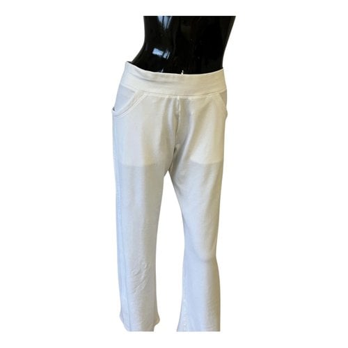 Pre-owned Chanel Trousers In White