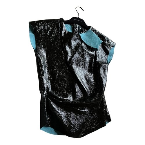 Pre-owned Isabel Marant Vegan Leather Blouse In Black