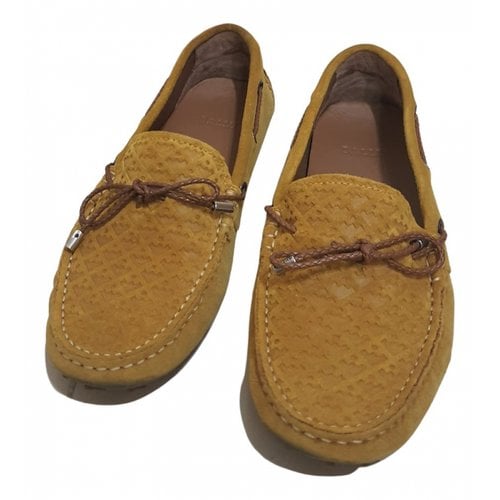 Pre-owned Bally Flats In Camel