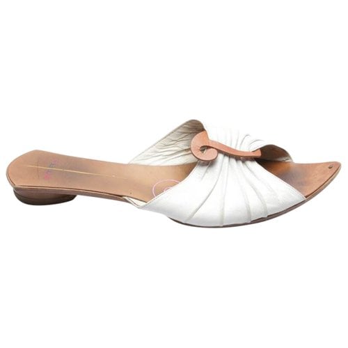 Pre-owned Etro Leather Heels In White