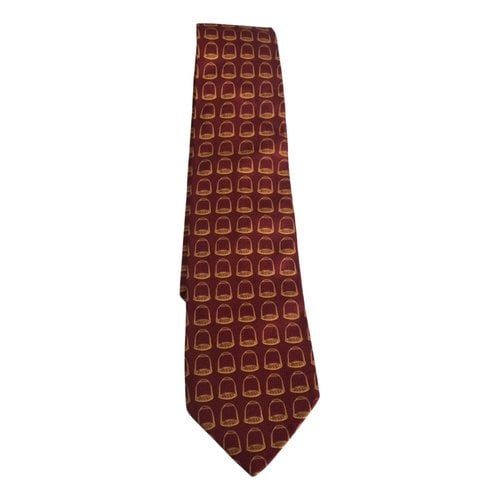 Pre-owned Gucci Tie In Red