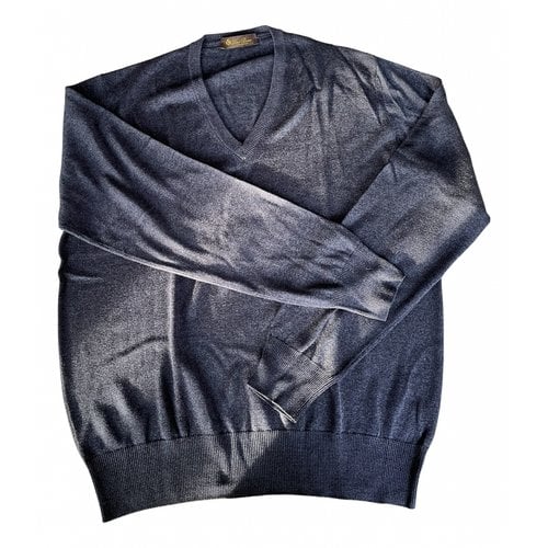 Pre-owned Loro Piana Silk Knitwear & Sweatshirt In Navy