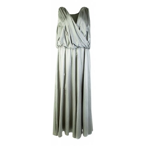 Pre-owned Lardini Silk Dress In Grey