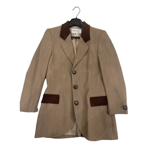 Pre-owned Les Copains Wool Blazer In Camel