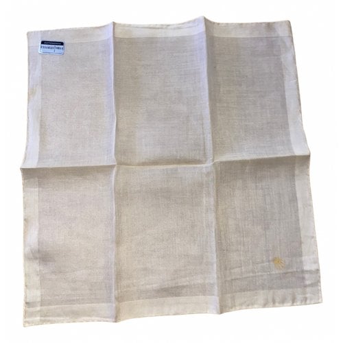 Pre-owned Rolex Linen Scarf & Pocket Square In Beige