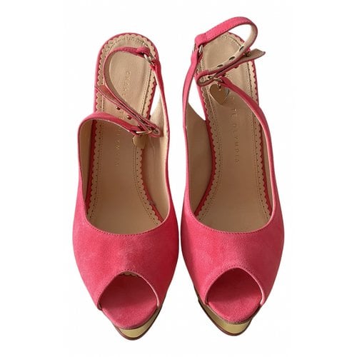 Pre-owned Charlotte Olympia Sandals In Pink