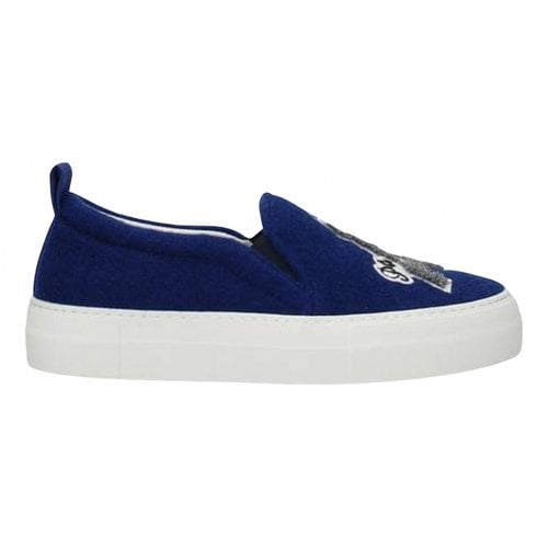 Pre-owned Joshua Sanders Cloth Trainers In Blue