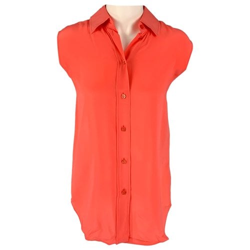 Pre-owned Givenchy Silk Top In Orange