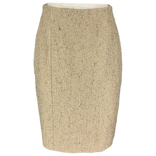 Pre-owned Valentino Wool Skirt In Gold