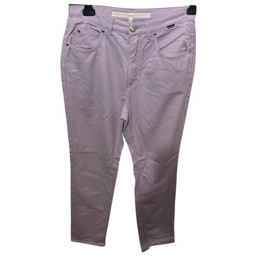 Pre-owned Escada Straight Pants In Purple