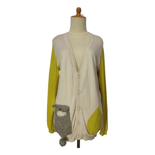 Pre-owned Issey Miyake Cardigan In Yellow