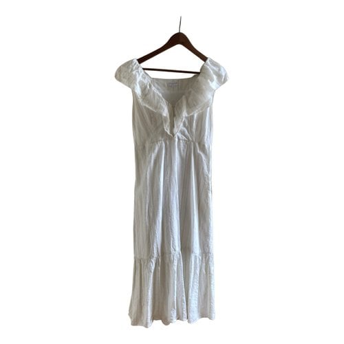 Pre-owned Claudie Pierlot Spring Summer 2020 Linen Mid-length Dress In Beige