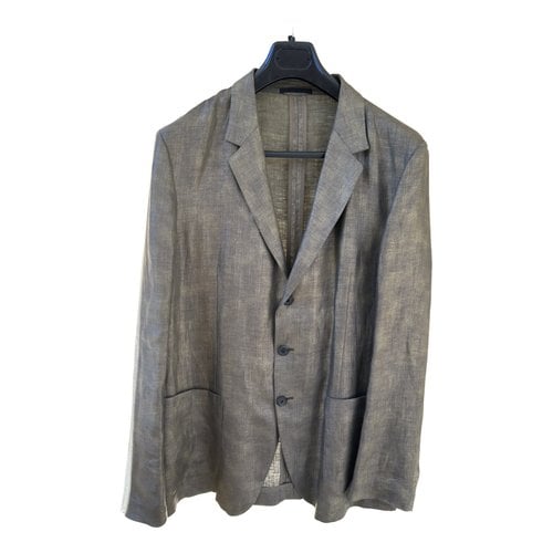 Pre-owned Alexander Mcqueen Linen Vest In Grey