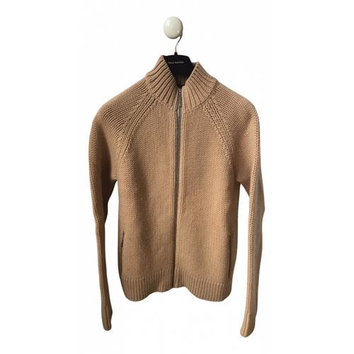 Pre-owned Louis Vuitton Cashmere Cardigan In Beige