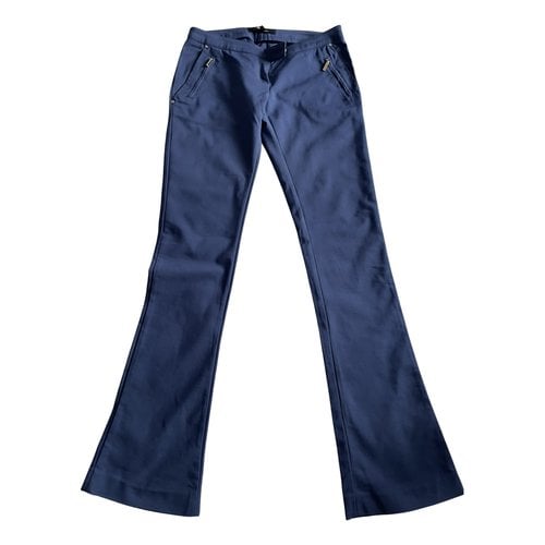 Pre-owned Elisabetta Franchi Straight Pants In Blue