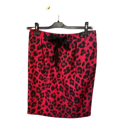 Pre-owned Moschino Mid-length Skirt In Red
