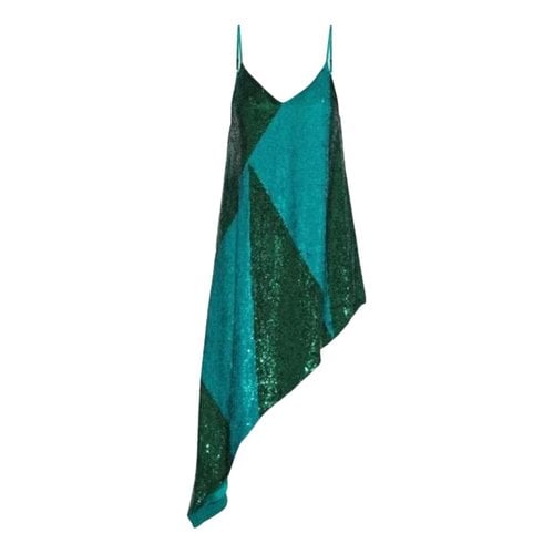 Pre-owned Retroféte Mid-length Dress In Turquoise