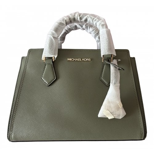 Pre-owned Michael Kors Leather Handbag In Green
