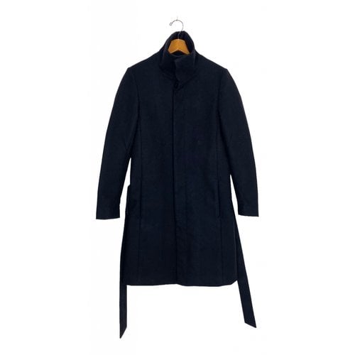 Pre-owned Attachment Wool Coat In Black