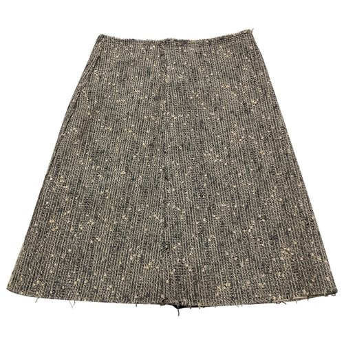 Pre-owned Prada Wool Mid-length Skirt In Beige