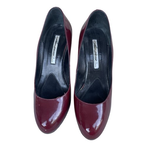 Pre-owned Brian Atwood Patent Leather Heels In Burgundy