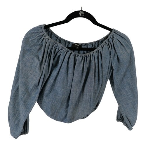 Pre-owned Theory Blouse In Blue