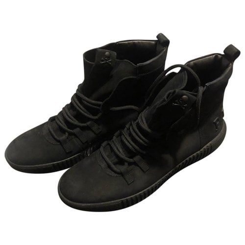 Pre-owned Philipp Plein High Trainers In Black