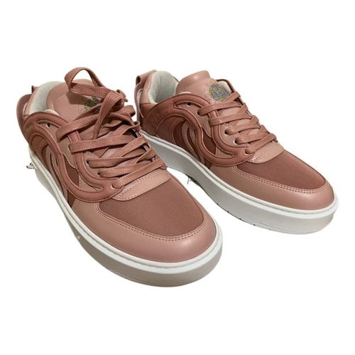 Pre-owned Stella Mccartney Vegan Leather Trainers In Pink