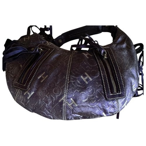 Pre-owned Hogan Leather Handbag In Purple