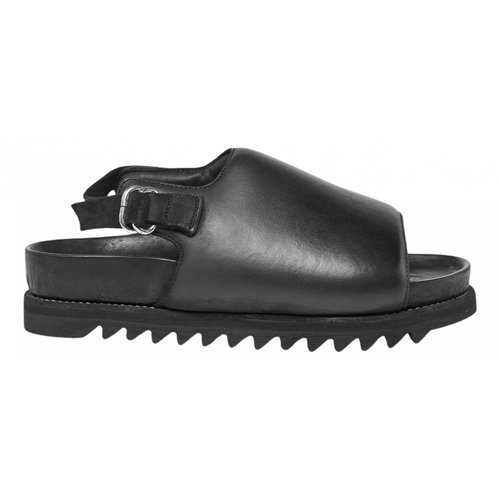 Pre-owned Guidi Leather Sandal In Black