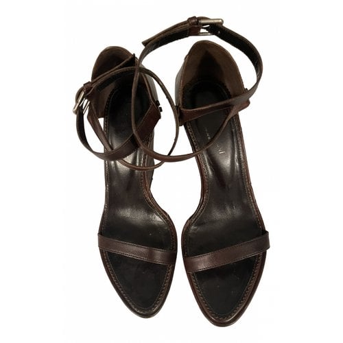 Pre-owned Saint Laurent Leather Sandals In Brown