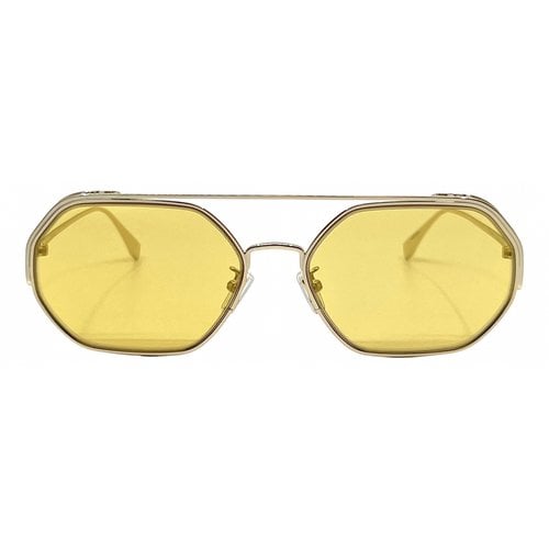 Pre-owned Fendi Sunglasses In Yellow