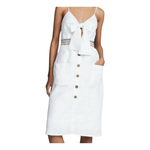 Pre-owned Isolda Mid-length Dress In White